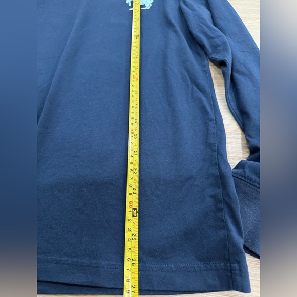 GOAT USA Navy Long Sleeve T-shirt Size Medium Discoloration - Picture 6 of 10